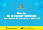Thông báo bảo vệ đề tài luận văn tốt nghiệp đào tạo trình độ thạc sĩ đợt 11 năm 2020