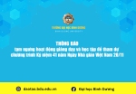 Thông báo về việc tạm ngưng hoạt động giảng dạy và học tập để tham dự chương trình Kỷ niệm 41 năm Ngày Nhà giáo Việt Nam 20 11