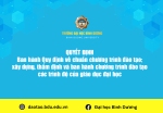 Quyết định ban hành Quy định về chuẩn chương trình đào tạo; xây dựng, thẩm định và ban hành  chương trình đào tạo các trình độ của giáo dục đại học