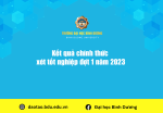 Ket qua chinh thuc xet tot nghiep dot 1 nam 2023