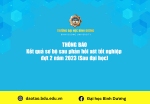 Ket qua so bo sau phan hoi xet tot nghiep dot 2 nam 2023 Sau dai hoc