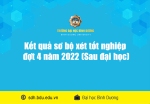 Ket qua so bo xet tot nghiep dot 4 nam 2022 Sau dai hoc