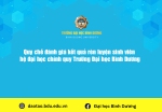 Quy chế đánh giá kết quả rèn luyện sinh viên hệ đại học chính quy Trường Đại học Bình Dương