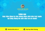 thực hiện đăng ký cấp chứng nhận sinh viên trực tuyến tại Cổng thông tin sinh viên cơ sở chính