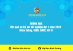 Kết quả sơ bộ xét tốt nghiệp đợt 1 năm 2024 Liên thông, VLVH, GDTX, VB 2