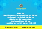 tiếp nhận đơn nghỉ học tạm thời (bảo lưu), thôi học, chuyển ngành, chuyển hình thức đào tạo, nhập học sau thời gian tạm dừng, nhập học do bị buộc thôi học, trình độ đại học học kỳ 3 năm học 2023 2024