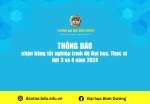 nhận bằng tốt nghiệp trình độ Đại học, Thạc sĩ