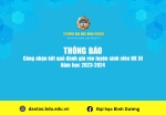 THÔNG BÁO Công nhận kết quả đánh giá rèn luyện sinh viên HK III NH 2023  2024