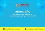 Thời gian tổ chức nhận hồ sơ xét cấp bằng tốt nghiệp đợt 2 năm 2025