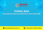 Thông báo nhận bằng tốt nghiệp trình độ Đại học, Thạc sĩ đợt 52024