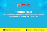 TB  thời gian tổ chức nhận hồ sơ xét cấp chứng chỉ Giáo dục quốc phòng và An ninh đợt 2 năm 2025