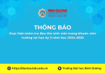 thực hiện kiểm tra đeo thẻ sinh viên trong khuôn viên trường tại học kỳ 3 năm học 2024 2025
