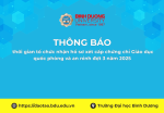 Thông báo thời gian tổ chức nhận hồ sơ xét cấp chứng chỉ Giáo dục quốc phòng và nn ninh đợt 3 năm 2025