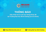 Thông báo tiếp nhận hồ sơ xét học bổng Khóa 28 tại Trường Đại học Bình Dương