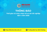 TB  thời gian tổ chức nhận hồ sơ xét tốt nghiệp đợt 4 năm 2025