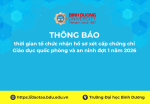 Thông báo thời gian tổ chức nhận hồ sơ xét cấp chứng chỉ Giáo dục quốc phòng và an ninh đợt 1 năm 2026