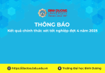 Thông báo kết quả chính thức xét tốt nghiệp đợt 4 năm 2025