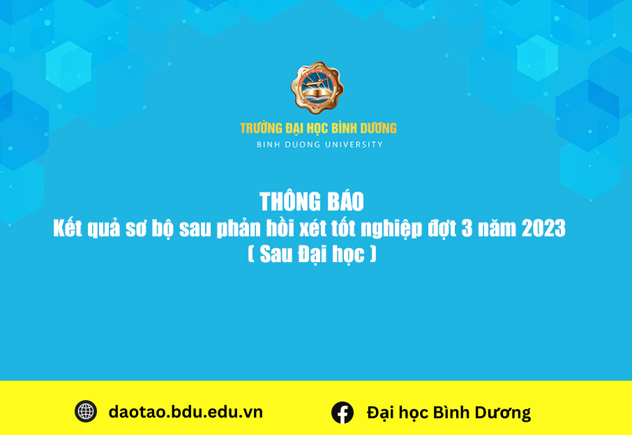 Ket qua so bo sau phan hoi xet tot nghiep dot 3 nam 2023 Sau Dai hoc
