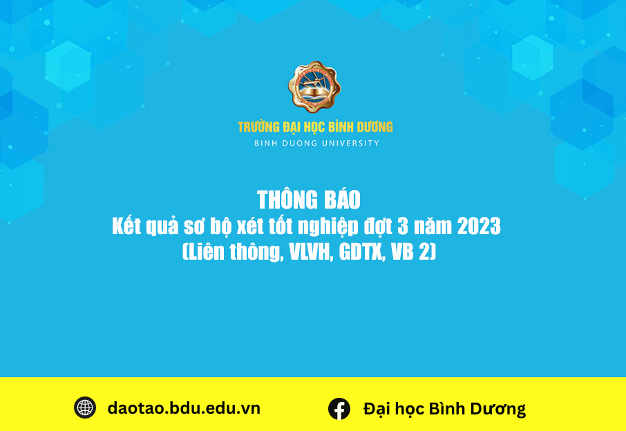 Ket qua so bo xet tot nghiep dot 3 nam 2023 Lien thong VLVH GDTX VB 2